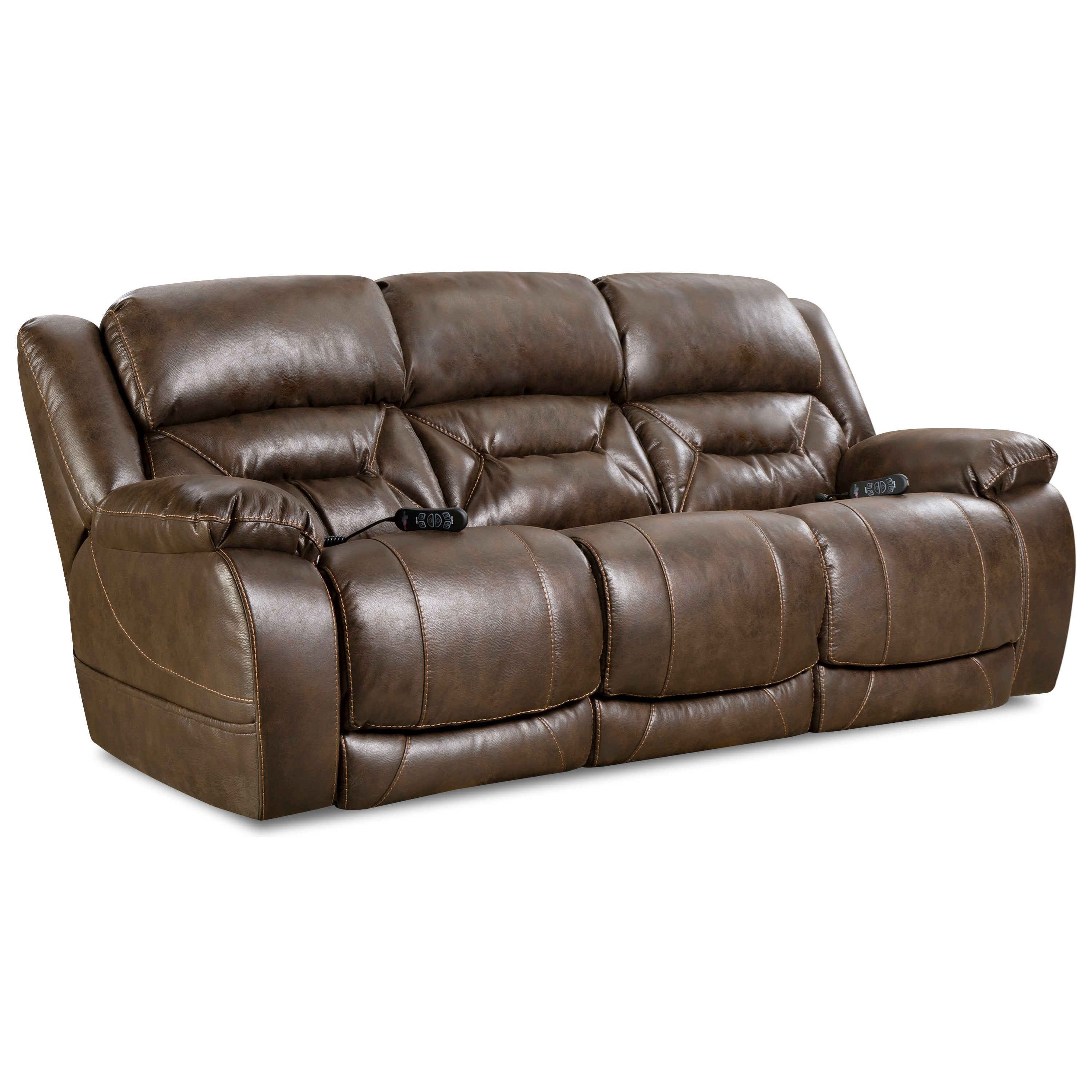 HomeStretch 158 1583721 Casual Power Reclining Sofa with Power Headrests Lindy's Furniture